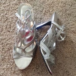Silver rampage heels